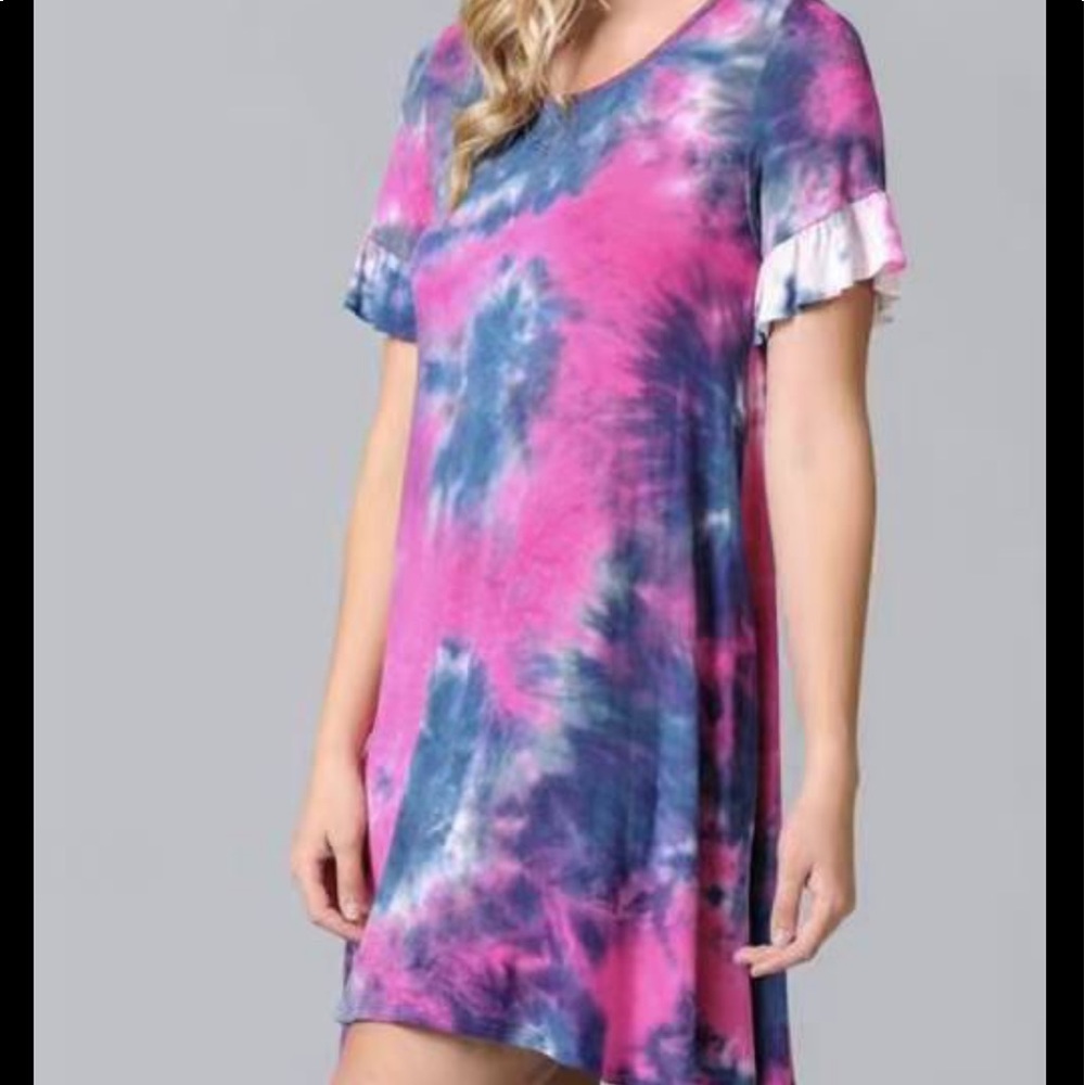 Tie dye tunic dress